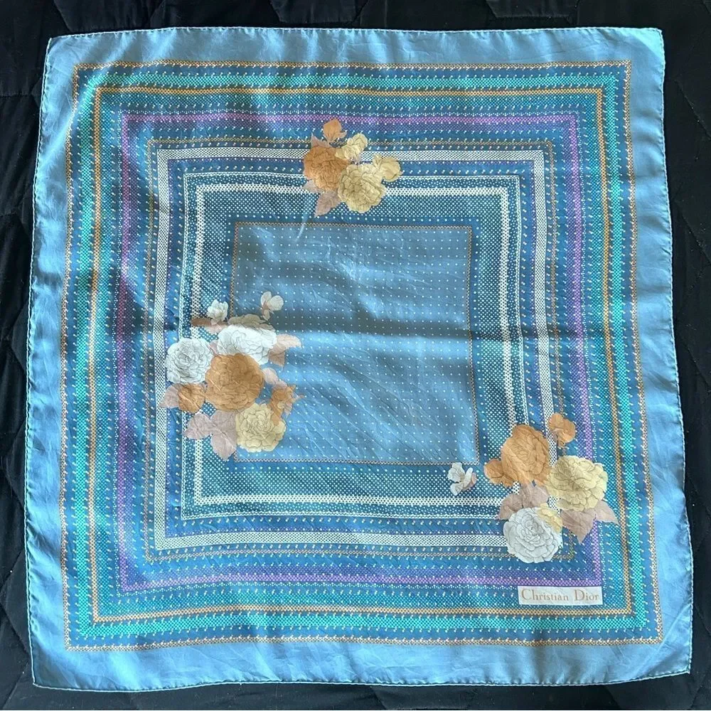 Christian Dior Silk Floral Scarf